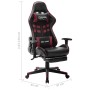 Gaming-Stuhl mit Fußstütze aus schwarzem und rotem Kunstleder von vidaXL, Gaming-Stühle - Ref: Foro24-20517, Preis: 170,04 €,...