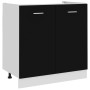 Black plywood sink lower cabinet 80x46x81.5cm by vidaXL, Kitchen cabinets - Ref: Foro24-801197, Price: 69,90 €, Discount: %