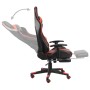 Drehbarer Gaming-Stuhl mit roter PVC-Fußstütze von vidaXL, Gaming-Stühle - Ref: Foro24-20487, Preis: 145,56 €, Rabatt: %