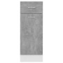 Armario bajo cajón madera ingeniería gris hormigón 30x46x81,5cm de vidaXL, Armarios de cocina - Ref: Foro24-801208, Precio: 8...