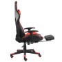 Swivel gaming chair with red PVC footrest by vidaXL, Gaming chairs - Ref: Foro24-20497, Price: 145,88 €, Discount: %