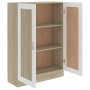 Bücherschrank aus Sperrholz in Weiß und Eiche, 82,5 x 30,5 x 115 cm von vidaXL, Bücherregale und Regale - Ref: Foro24-802719,...