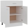 Weißer Küchenunterschrank mit Schubladen aus Holzwerkstoff von vidaXL, Küchenschränke - Ref: Foro24-801228, Preis: 86,99 €, R...