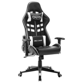 Gaming-Stuhl aus schwarzem und weißem Kunstleder von vidaXL, Gaming-Stühle - Ref: Foro24-20507, Preis: 176,99 €, Rabatt: %