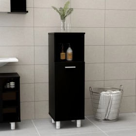 Armario de baño madera contrachapada negro 30x30x95 cm de vidaXL, Muebles de baño - Ref: Foro24-802616, Precio: 64,37 €, Desc...