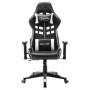 Silla de gaming de cuero sintético negro y blanco de vidaXL, Sillones para videojuegos - Ref: Foro24-20507, Precio: 176,47 €,...