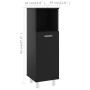 Black plywood bathroom cabinet 30x30x95 cm by vidaXL, Bathroom furniture - Ref: Foro24-802616, Price: 64,37 €, Discount: %