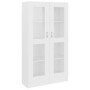 Vitrina de madera contrachapada blanco 82,5x30,5x150 cm de vidaXL, Librerías y estanterías - Ref: Foro24-802759, Precio: 152,...