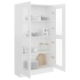 Vitrina de madera contrachapada blanco 82,5x30,5x150 cm de vidaXL, Librerías y estanterías - Ref: Foro24-802759, Precio: 152,...