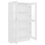 Vitrina de madera contrachapada blanco 82,5x30,5x150 cm de vidaXL, Librerías y estanterías - Ref: Foro24-802759, Precio: 152,...