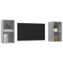 Muebles de salón de pared 2 pzs madera ingeniería gris hormigón de vidaXL, Muebles TV - Ref: Foro24-3079848, Precio: 73,69 €,...