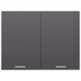 Glossy gray plywood kitchen hanging cabinet 80x31x60 cm by vidaXL, Kitchen cabinets - Ref: Foro24-801283, Price: 79,99 €, Dis...