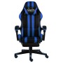 Silla gaming con reposapiés cuero sintético negro y azul de vidaXL, Sillas de oficina - Ref: Foro24-20526, Precio: 178,98 €, ...