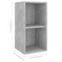 Wall living room furniture 2 pcs concrete gray engineered wood by vidaXL, TV Furniture - Ref: Foro24-3079848, Price: 73,69 €,...