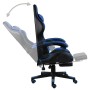 Silla gaming con reposapiés cuero sintético negro y azul de vidaXL, Sillas de oficina - Ref: Foro24-20526, Precio: 178,98 €, ...