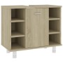 Armario de baño madera contrachapada color roble 60x32x53,5 cm de vidaXL, Muebles de baño - Ref: Foro24-802636, Precio: 46,34...