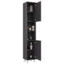 Glossy gray plywood bathroom cabinet 30x30x179 cm by vidaXL, Bathroom furniture - Ref: Foro24-802632, Price: 121,99 €, Discou...