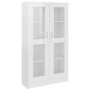 Vitrina de madera ingeniería blanco brillo 82,5x30,5x150 cm de vidaXL, Librerías y estanterías - Ref: Foro24-802765, Precio: ...