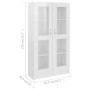 Vitrine aus glänzend weißem Holzwerkstoff, 82,5 x 30,5 x 150 cm von vidaXL, Bücherregale und Regale - Ref: Foro24-802765, Pre...