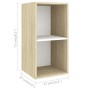 Wall-mounted living room furniture 2 pieces white and Sonoma oak by vidaXL, TV Furniture - Ref: Foro24-3079849, Price: 70,22 ...