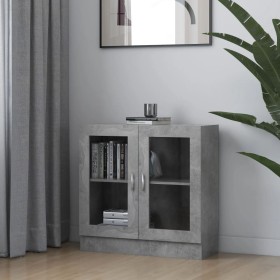 Concrete gray plywood display case 82.5x30.5x80 cm by vidaXL, Bookcases and shelves - Ref: Foro24-802745, Price: 76,99 €, Dis...