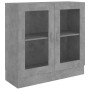 Concrete gray plywood display case 82.5x30.5x80 cm by vidaXL, Bookcases and shelves - Ref: Foro24-802745, Price: 72,03 €, Dis...