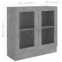 Concrete gray plywood display case 82.5x30.5x80 cm by vidaXL, Bookcases and shelves - Ref: Foro24-802745, Price: 72,03 €, Dis...