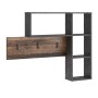 FMD Wall coat rack 4 open compartments gray dark brown by FMD, Hat and coat racks - Ref: Foro24-433869, Price: 127,67 €, Disc...