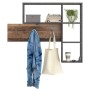 FMD Wall coat rack 4 open compartments gray dark brown by FMD, Hat and coat racks - Ref: Foro24-433869, Price: 127,67 €, Disc...