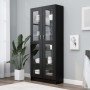 Black plywood display case 82.5x30.5x185.5 cm by vidaXL, Bookcases and shelves - Ref: Foro24-802769, Price: 182,14 €, Discoun...