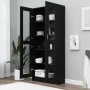 Black plywood display case 82.5x30.5x185.5 cm by vidaXL, Bookcases and shelves - Ref: Foro24-802769, Price: 182,14 €, Discoun...