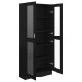 Black plywood display case 82.5x30.5x185.5 cm by vidaXL, Bookcases and shelves - Ref: Foro24-802769, Price: 182,14 €, Discoun...