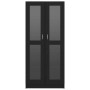 Black plywood display case 82.5x30.5x185.5 cm by vidaXL, Bookcases and shelves - Ref: Foro24-802769, Price: 182,14 €, Discoun...