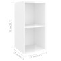 Wall living room furniture 2 pcs glossy white engineered wood by vidaXL, TV Furniture - Ref: Foro24-3079850, Price: 73,48 €, ...