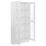 Vitrina de madera contrachapada blanco brillo 82,5x30,5x185,5cm de vidaXL, Librerías y estanterías - Ref: Foro24-802774, Prec...