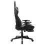 Silla de gaming con reposapiés cuero sintético negro y gris de vidaXL, Sillones para videojuegos - Ref: Foro24-20514, Precio:...