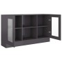 Glossy gray plywood display case 120x30.5x70 cm by vidaXL, Sideboards - Ref: Foro24-802794, Price: 120,99 €, Discount: %