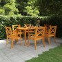 Garden dining set 7 pieces solid acacia wood by vidaXL, Garden sets - Ref: Foro24-3058004, Price: 610,86 €, Discount: %