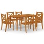 Garden dining set 7 pieces solid acacia wood by vidaXL, Garden sets - Ref: Foro24-3058004, Price: 610,86 €, Discount: %