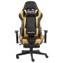 Swivel gaming chair with gold PVC footrest by vidaXL, Gaming chairs - Ref: Foro24-20498, Price: 192,41 €, Discount: %