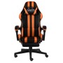 Silla gaming con reposapiés cuero sintético negro y naranja de vidaXL, Sillas de oficina - Ref: Foro24-20532, Precio: 175,07 ...