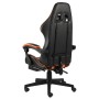 Silla gaming con reposapiés cuero sintético negro y naranja de vidaXL, Sillas de oficina - Ref: Foro24-20532, Precio: 175,07 ...