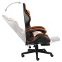 Silla gaming con reposapiés cuero sintético negro y naranja de vidaXL, Sillas de oficina - Ref: Foro24-20532, Precio: 175,07 ...