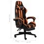 Gaming-Stuhl mit Fußstütze aus schwarzem und orangefarbenem Kunstleder von vidaXL, Bürostühle - Ref: Foro24-20532, Preis: 175...