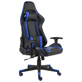 Silla gaming giratoria PVC azul de vidaXL, Sillones para videojuegos - Ref: Foro24-20479, Precio: 140,99 €, Descuento: %