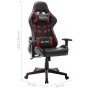 Silla de gaming de cuero sintético negro y rojo tinto de vidaXL, Sillones para videojuegos - Ref: Foro24-20509, Precio: 149,2...