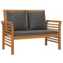 Set de muebles para jardín 3 piezas con cojines madera acacia de vidaXL, Conjuntos de jardín - Ref: Foro24-3058099, Precio: 4...