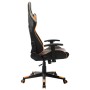 Silla de gaming de cuero sintético negro y naranja de vidaXL, Sillones para videojuegos - Ref: Foro24-20508, Precio: 149,23 €...