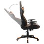 Silla de gaming de cuero sintético negro y naranja de vidaXL, Sillones para videojuegos - Ref: Foro24-20508, Precio: 149,23 €...