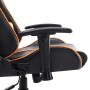 Silla de gaming de cuero sintético negro y naranja de vidaXL, Sillones para videojuegos - Ref: Foro24-20508, Precio: 149,23 €...